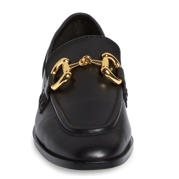 Jeffrey Campbell Black and Gold Velviteen Bit Loafer - Size 5 - Picture 2 of 12